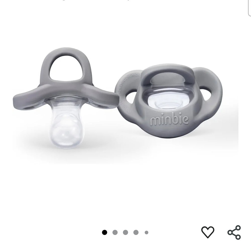 Gray Baby Pacifier Set